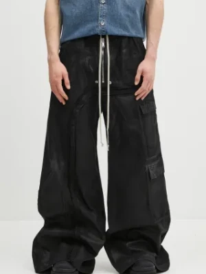 Rick Owens DRKSHDW jeansy Imbalanced Double Cargo Jumbo Belas męskie DU01E3375.DCF