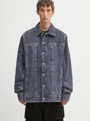 Rick Owens DRKSHDW koszula jeansowa Lido Worker męska kolor szary regular z kołnierzykiem klasycznym DU02E7752.DGY