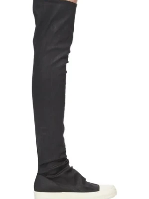 Rick Owens DRKSHDW kozaki High Sock Sneaks damskie kolor czarny na płaskim obcasie DS02E7812.SBW