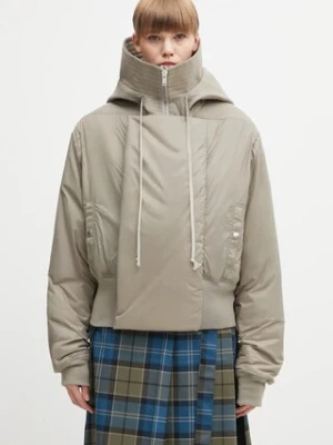 Rick Owens DRKSHDW kurtka Cropped Alice Parka kolor beżowy zimowa oversize DS02E7731.NP