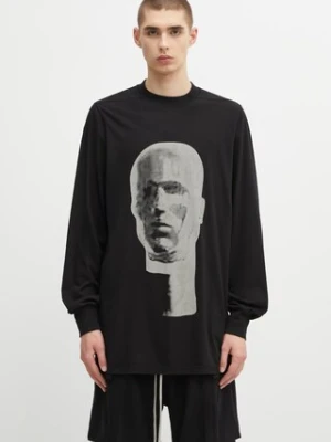 Rick Owens DRKSHDW longsleeve bawełniany Jumbo Ls T kolor czarny z nadrukiem DU02E7261.RNEP1