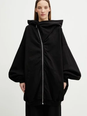 Rick Owens DRKSHDW Mountain bluza rozpinana z kapturem bawełniana damska