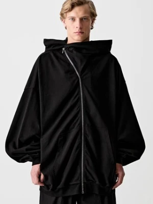 Rick Owens DRKSHDW Mountain Hun bluza rozpinana z kapturem bawełniana męska