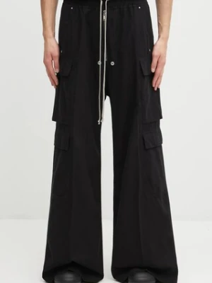 Rick Owens DRKSHDW spodnie bawełniane Double Cargo Jumbo Belas męskie kolor czarny w fasonie cargo DU02E7398.CFL