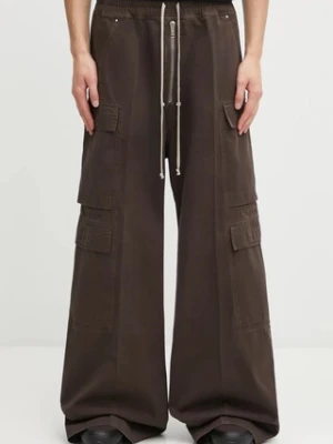 Rick Owens DRKSHDW spodnie Double Cargo Jumbo Belas męskie kolor brązowy w fasonie cargo DU02E7398.TW