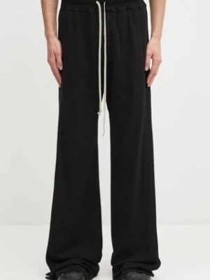 Rick Owens DRKSHDW spodnie dresowe bawełniane Pusher Pants męskie kolor czarny gładkie DU02E7393.JDB
