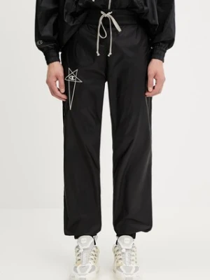 Rick Owens DRKSHDW spodnie dresowe Woven - Joggers 221686 męskie kolor czarny z aplikacją CM01E1686.CHNY