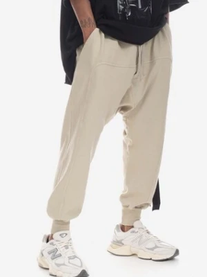 Rick Owens DRKSHDW spodnie męskie kolor beżowy