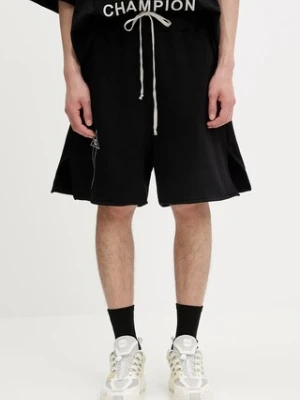 Rick Owens DRKSHDW szorty bawełniane Knitted - Shorts 221683 męskie kolor czarny CM01E1683.CHFE