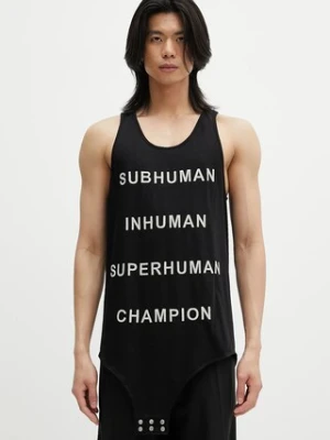 Rick Owens DRKSHDW t-shirt bawełniany Knitted - Basketball Tank 221678 kolor czarny CM01E1678.CHJG