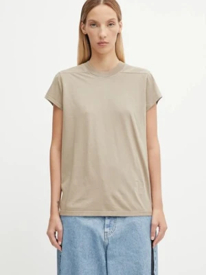 Rick Owens DRKSHDW t-shirt bawełniany Small Level T damski kolor beżowy DS02E7208.RN