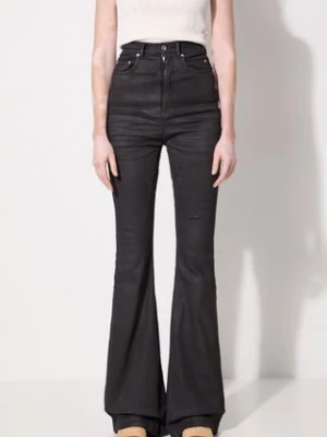 Rick Owens jeansy Bolan Bootcut damskie high waist DS02D2311.SBW