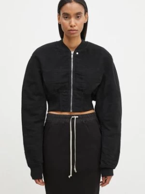 Rick Owens kurtka bomber Collage Bomber damski kolor czarny przejściowa DS02D2723.MO