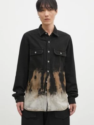 Rick Owens kurtka jeansowa Outershirt męska kolor czarny przejściowa oversize DU02D2755.BSUN