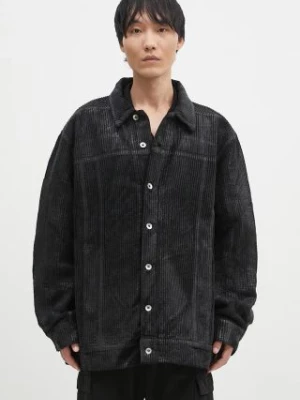 Zdjęcie produktu Rick Owens kurtka sztruksowa Jumbo Worker kolor czarny przejściowa oversize DU02D2761.HCF Rick Owens DRKSHDW