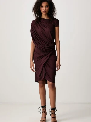 Rick Owens Lilies Ares sukienka gładka z wiskozy