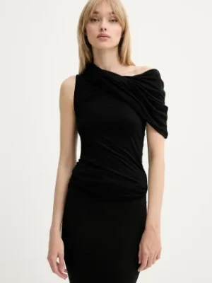 Rick Owens Lilies bluzka damska kolor czarny gładka LI01E4223RV