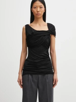 Rick Owens Lilies bluzka Sahara damska kolor czarny gładka LI02E3108.JVS