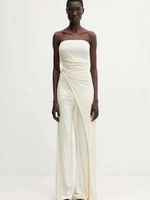Rick Owens Lilies bluzka z odkrytymi ramionami damska z wiskozy beżowy