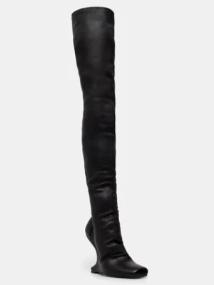Rick Owens Lilies Cantilever 11 kozaki z odkrytymi palcami damskie skórzane