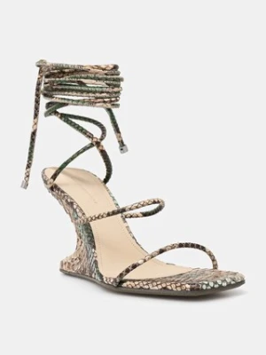 Rick Owens Lilies Cantilever 8 sandały na koturnie damskie skórzane