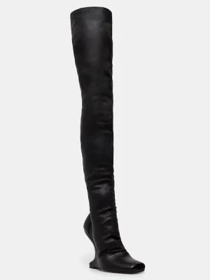 Rick Owens Lilies kozaki z odkrytymi palcami damskie skórzane Cantilever