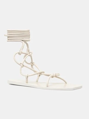 Rick Owens Lilies sandały skórzane Penta damskie kolor beżowy LI01E4808