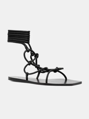 Rick Owens Lilies sandały skórzane Penta damskie kolor czarny LI01E4808