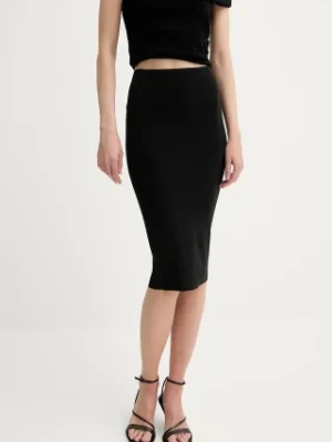 Rick Owens Lilies spódnica kolor czarny midi ołówkowa LI01E4313JCVS