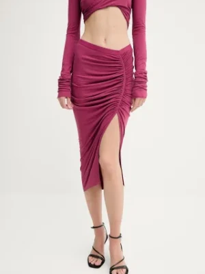 Rick Owens Lilies spódnica kolor różowy midi ołówkowa LI01E4307RV