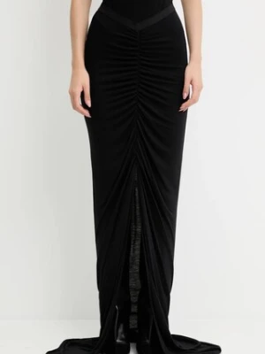Rick Owens Lilies spódnica Poppy kolor czarny maxi prosta LI02E3317.RV