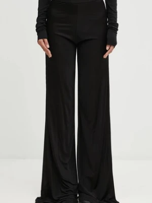 Rick Owens Lilies spodnie Bias damskie kolor czarny szerokie high waist LI02E3334.JV