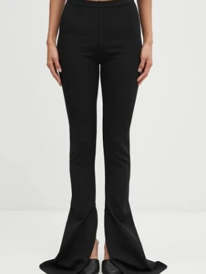 Rick Owens Lilies spodnie Carmen damskie kolor czarny dzwony high waist LI02E3331.JCVS