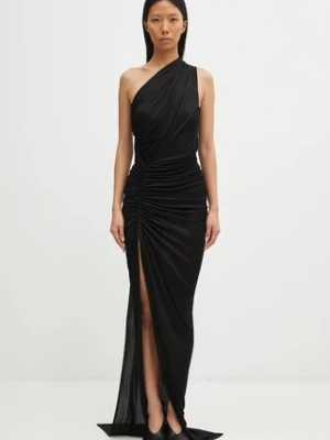 Rick Owens Lilies sukienka Avra Gown kolor czarny maxi dopasowana LI02E3505.JV