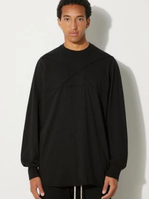 Rick Owens longsleeve bawełniany Jumbo kolor czarny gładki DU02D2261.RNET1