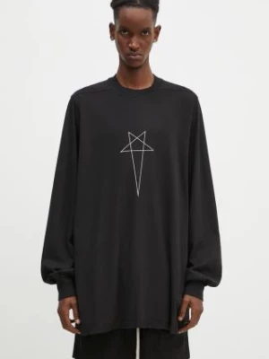 Rick Owens longsleeve bawełniany Jumbo Longsleeve T kolor czarny z nadrukiem DU02D2261.RNEP3