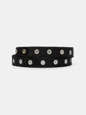 Rick Owens pasek Snaps Belt kolor czarny DA02D2441.BWES2