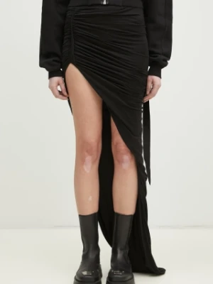 Rick Owens spódnica bawełniana Soft Edfu Skirt Long kolor czarny maxi prosta DS01E3334.BHDB Rick Owens DRKSHDW