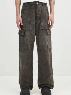 Zdjęcie produktu Rick Owens spodnie bawełniane Cargo Trousers kolor szary w fasonie cargo DU02D2354.MO Rick Owens DRKSHDW