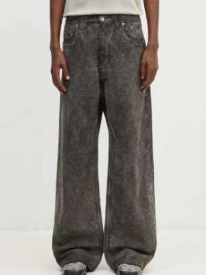 Rick Owens spodnie bawełniane Geth Jeans kolor szary proste DU02D2351.MO