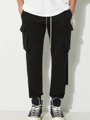 Rick Owens spodnie dresowe bawełniane Knit Pants Mastodon Cut kolor czarny gładkie DU01D1386.RIG.09 Rick Owens DRKSHDW