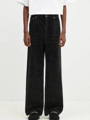 Rick Owens spodnie sztruksowe Geth Jeans kolor czarny proste DU02D2351.HCF