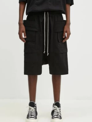 Rick Owens szorty bawełniane Creatch Cargo Pods kolor czarny DU02D2382.TW