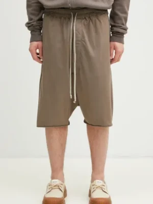 Rick Owens szorty bawełniane Drawstring Pods męskie kolor szary DU01E3380.RIGP Rick Owens DRKSHDW