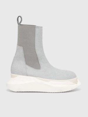 Zdjęcie produktu Rick Owens sztyblety kolor szary na platformie Rick Owens DRKSHDW