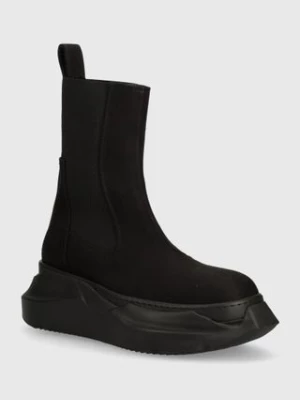 Rick Owens sztyblety Woven Boots Beatle Abstract damskie kolor czarny na platformie DS01D1846.NDK.99 Rick Owens DRKSHDW