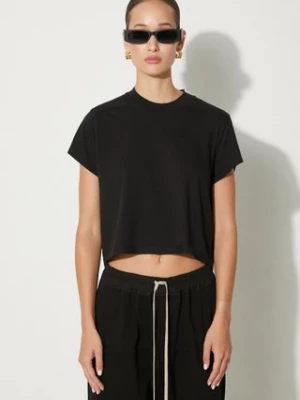 Rick Owens t-shirt bawełniany Cropped Small Level T damski kolor czarny DS02D2207.RN Rick Owens DRKSHDW