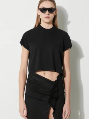 Rick Owens t-shirt bawełniany Cropped Small Level T-Shirt damski kolor czarny DS01D1207.RN.09