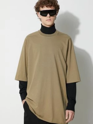 Rick Owens t-shirt bawełniany kolor zielony gładki