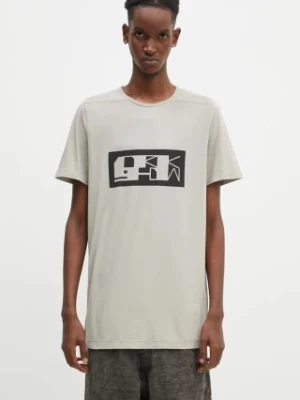 Rick Owens t-shirt bawełniany Level T męski kolor beżowy z nadrukiem DU02D2250.RNEP2P Rick Owens DRKSHDW